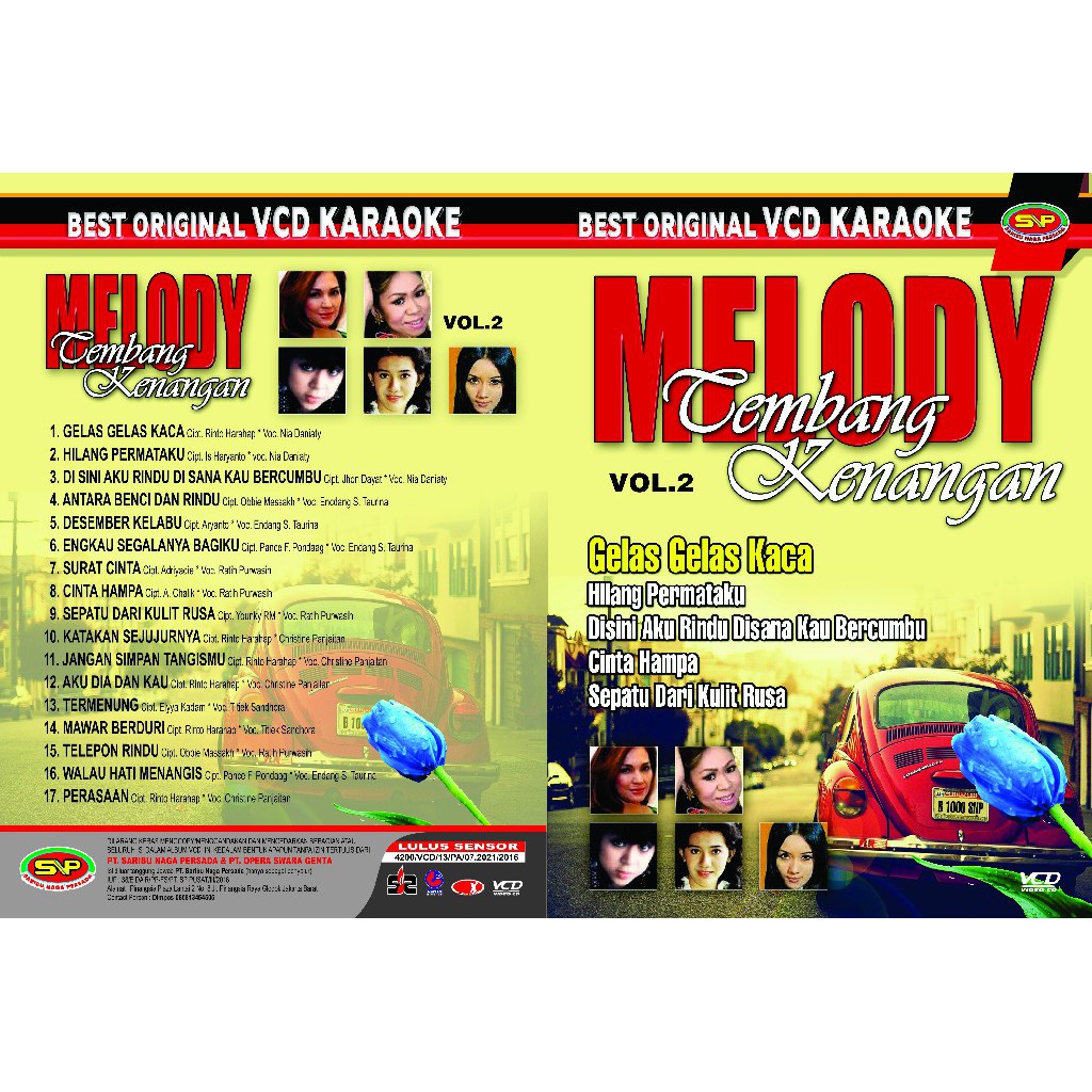 VCD Original Pop Kenangan - Melodi Tembang Kenangan Vol 2