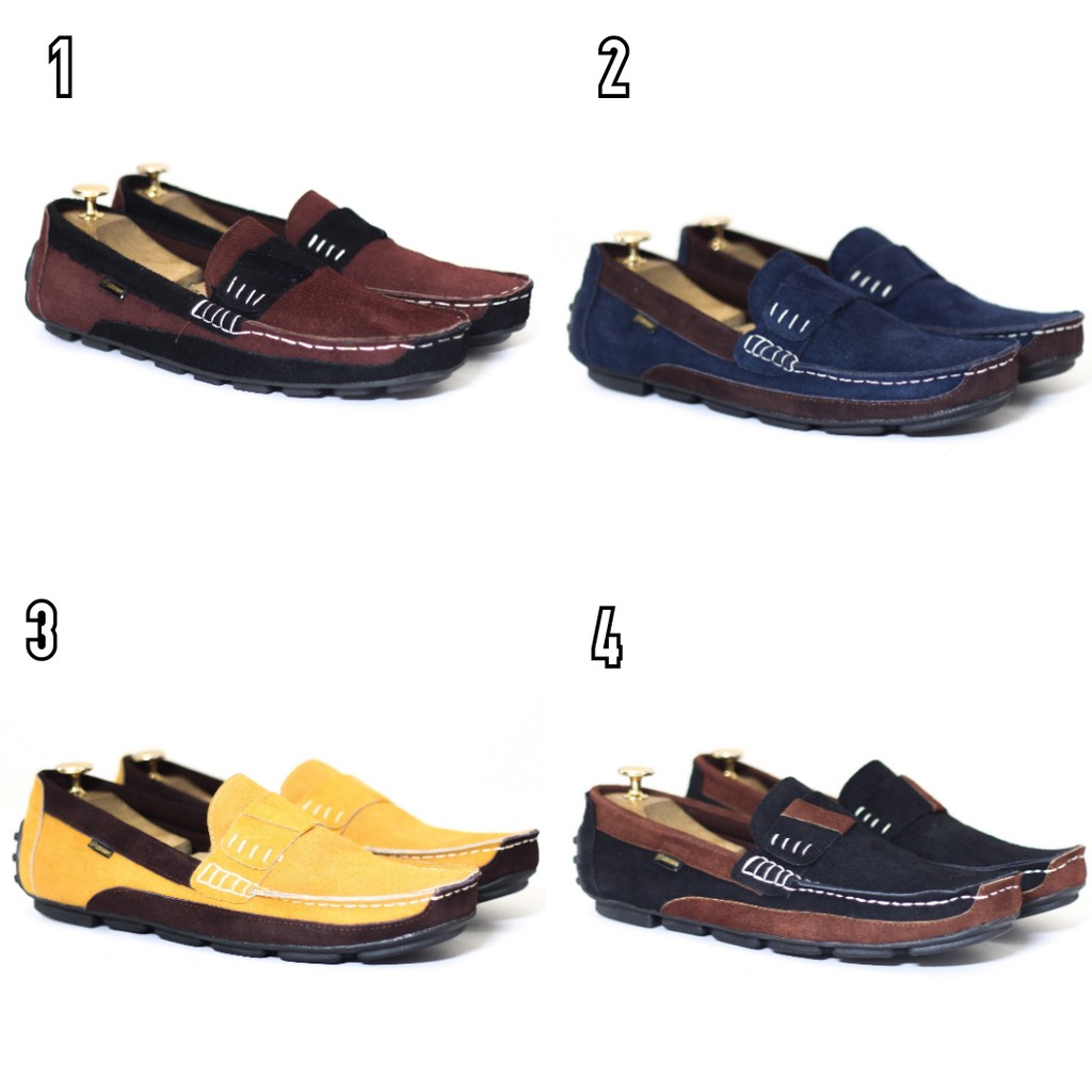 Sepatu kasual slip on sepatu slop pria sepatu kulit sepatu flat pria Original Cevany