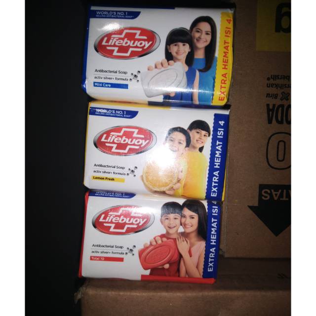 LIFEBUOY Bar Soap Total 10 Protect sabun Batang [4 x 60 g