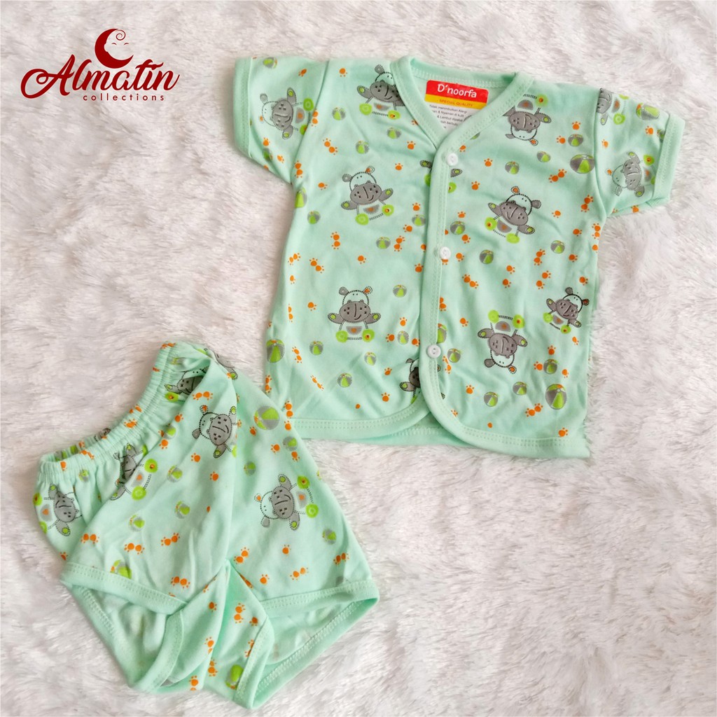 Setelan Baju Bayi Pendek 3 pcs/Baju Bayi Newborn 0-8 BulanRandom