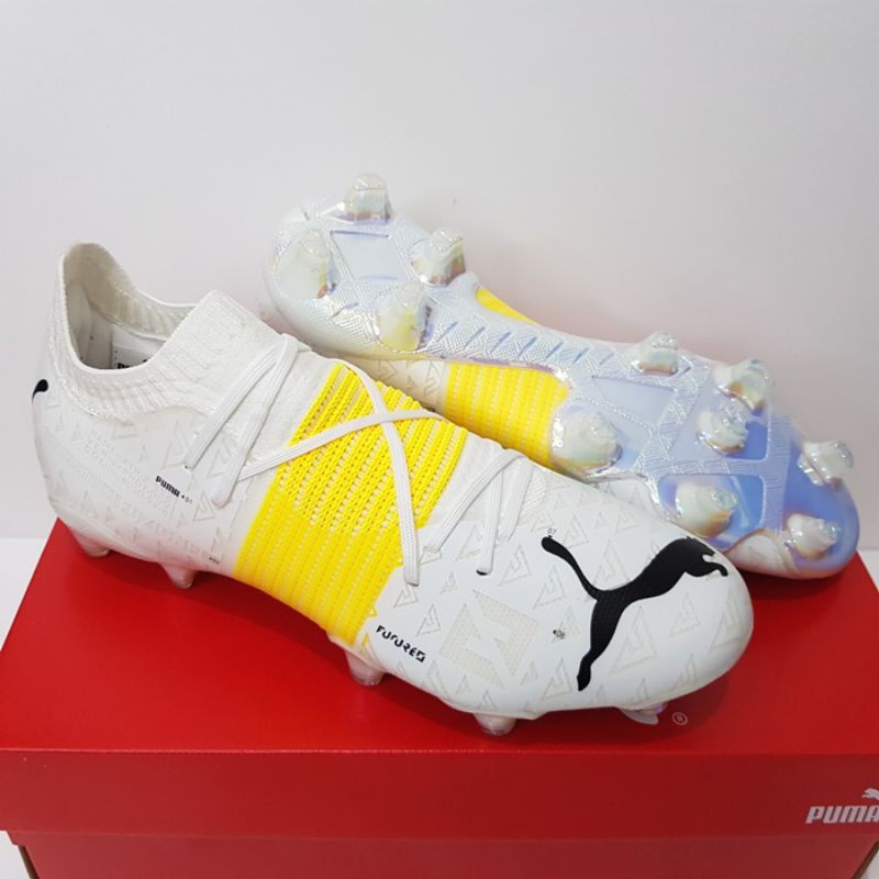 NANDA STORE - Sepatu Soccer - Puma Future Z 1.1 Teaser White Yellow Black