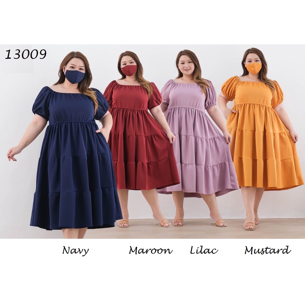 BC13009 - Dress Jumbo bahan Premium Scuba Tebal
