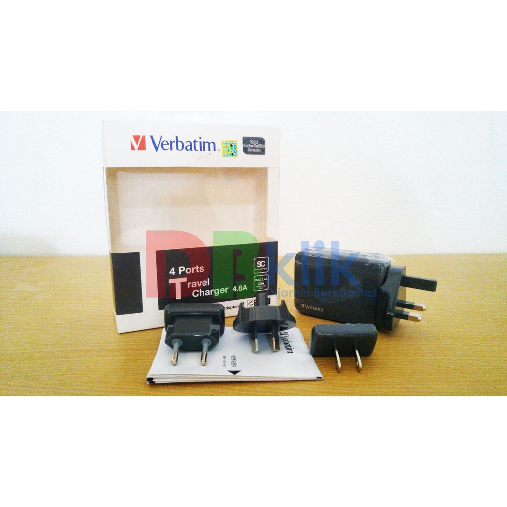 Verbatim 4-port Travel Charger (Max 4.8A)