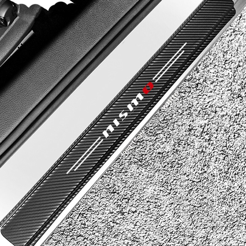 Stiker Mobil Carbon 5D Pelindung Pintu Samping Door Sillplate Sticker Car Nismo