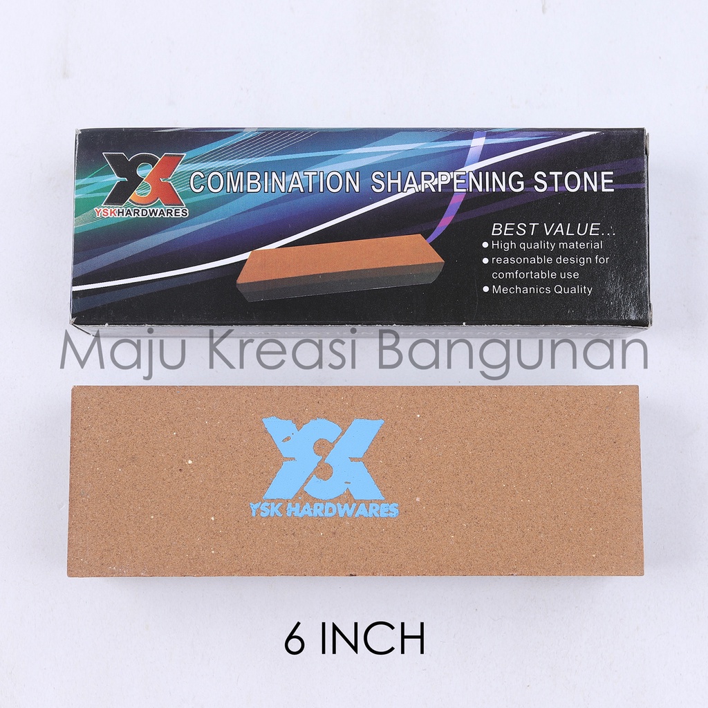 Batu Asah Hioshi Pro 6&quot; Inch Silicone Oxide Sharpening Stone Pengasah Pisau Asahan Baja Golok Gunting Parang YSK Nishio 6In In