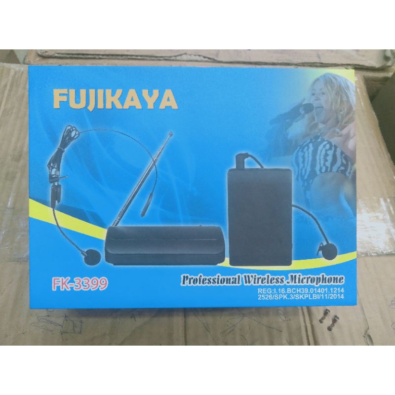 mic wireless fujikaya clip on headset