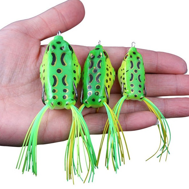 1Pcs Soft Frog Umpan Pancing Swimbait Fishing Lure 4cm/5cm/5.5cm Bass Wobbler Kail Memancing Ikan With Feather Bait Floating Tackle