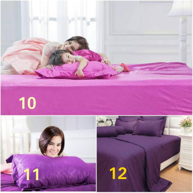 BC Bedcover VALLERY QUINCY Polos T30 FLAT Set King Size uk 180x200 Tinggi 30 cm KingKoil Sutra Jacquard Hotel Blossom Cotton Candy Dark Red Dark Pink Golden Latte Lavender Purple Navy White
