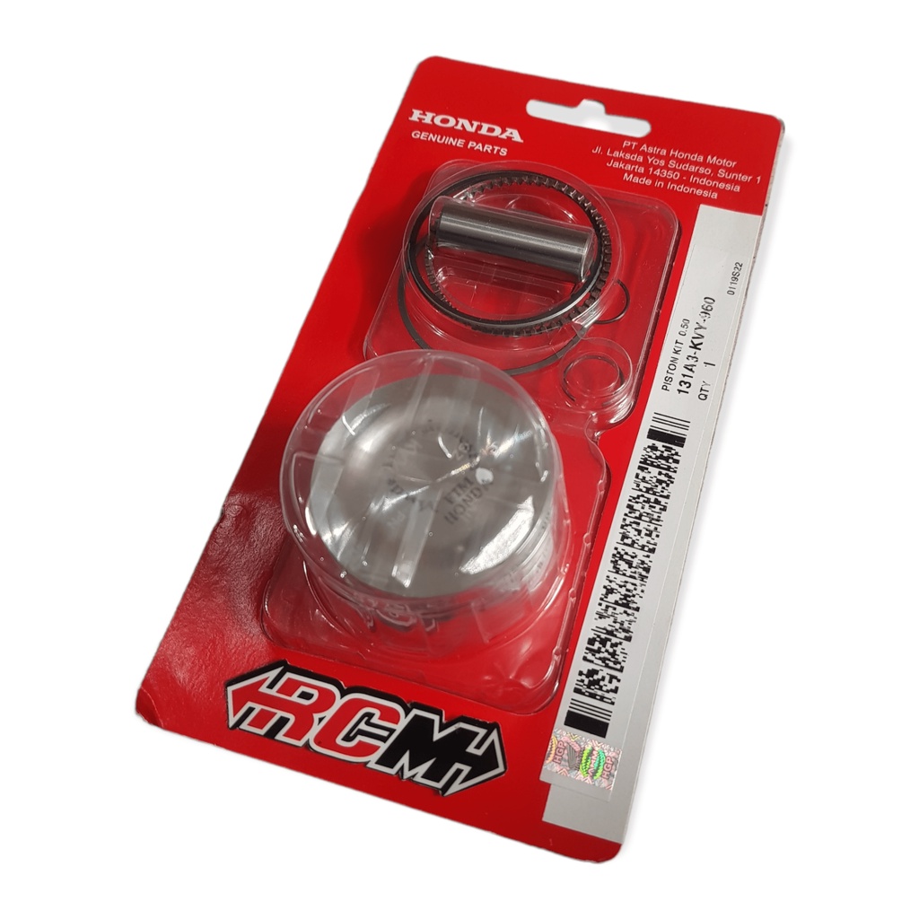 131A3-KVY-960 SEHER SEKER PISTON KIT BEAT SPACY SCOOPY SPACY KARBU OLD LAMA VARIO 110 VARIO110 FI F1 OVER SIZE OS 50 0.50 ORI ORIGINAL HONDA AHHM HGP ASLI