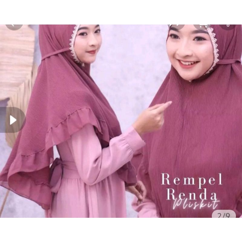 TERBARU BERGO MARYAM PLISKET REMPEL  TALI RENDA