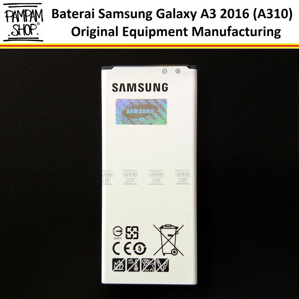 Baterai Samsung Galaxy A3 2016 A310 Original | Battery, Batrai, Batre, HP, SEIN, A 3 A 310 Handphone