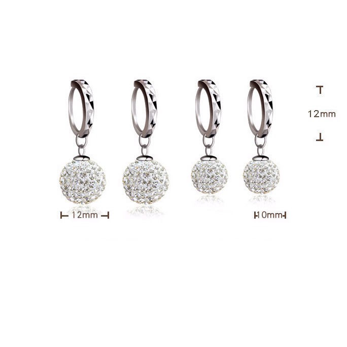 925 Sterling Perak Perempuan Anting-Anting Mutiara Putri Bola Anting-Anting Fashion Ornamen