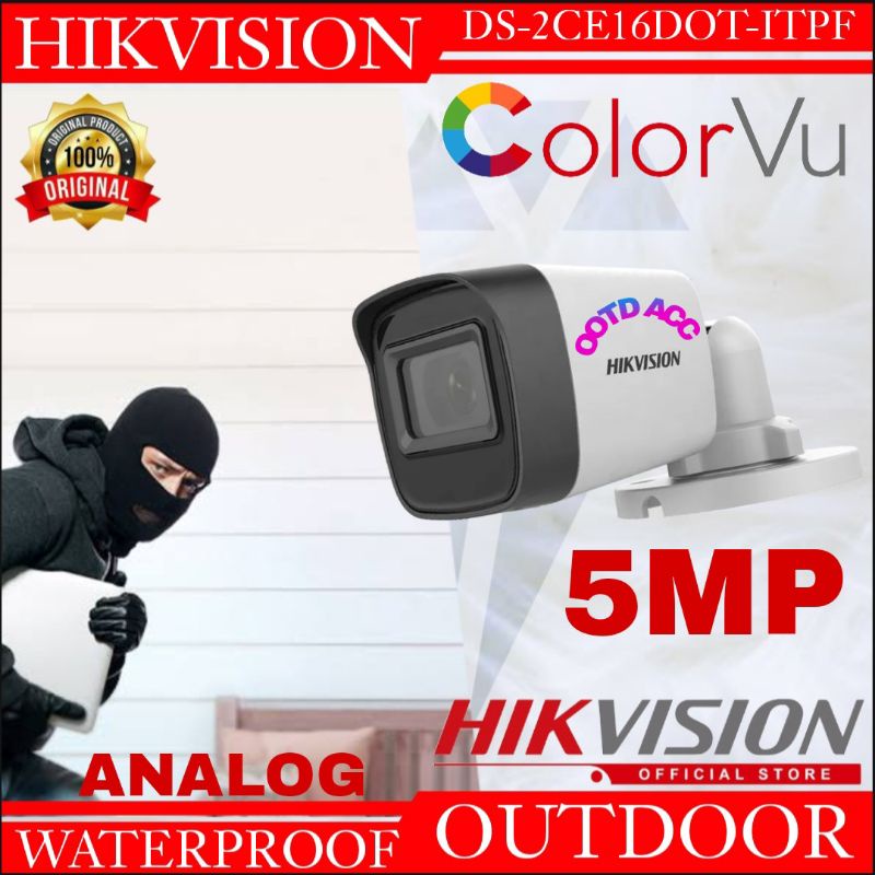 HIKVISION DS-2CE16DOT-ITPF CAMERA CCTV SPEED DOME OUTDOOR NIGHTVISION 5MP FULL HD ORIGINAL
