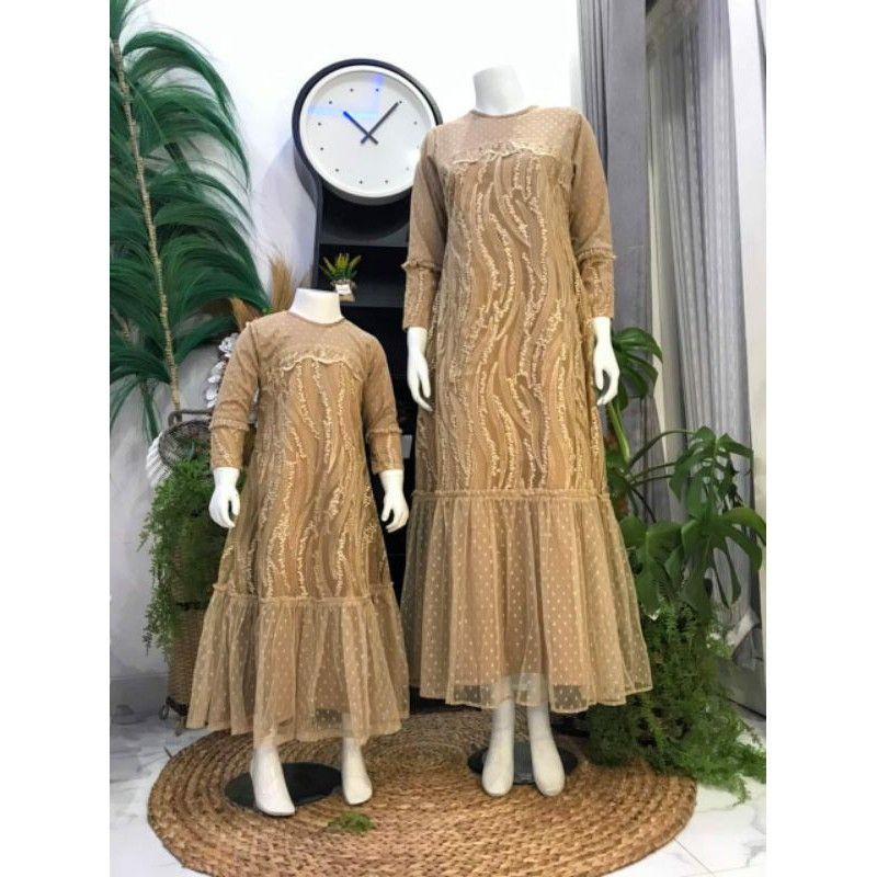 GAMIS COUPLE IBU DAN ANAK GAMIS BRUKAT