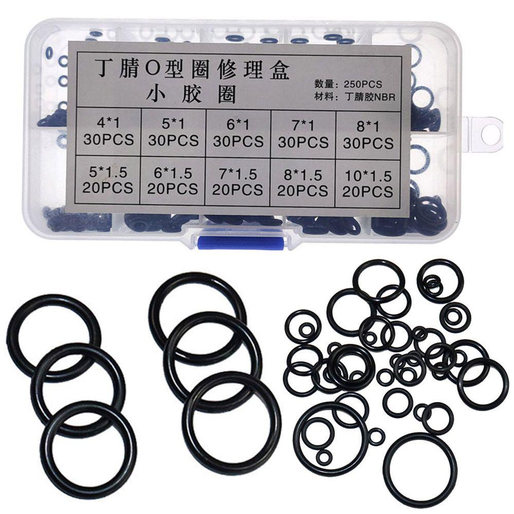 TOP 225 /200 Pcs NBR Seal Ring Kit Multifungsi Tahan Minyak Suhu Tinggi Sambungan Mesin Cuci