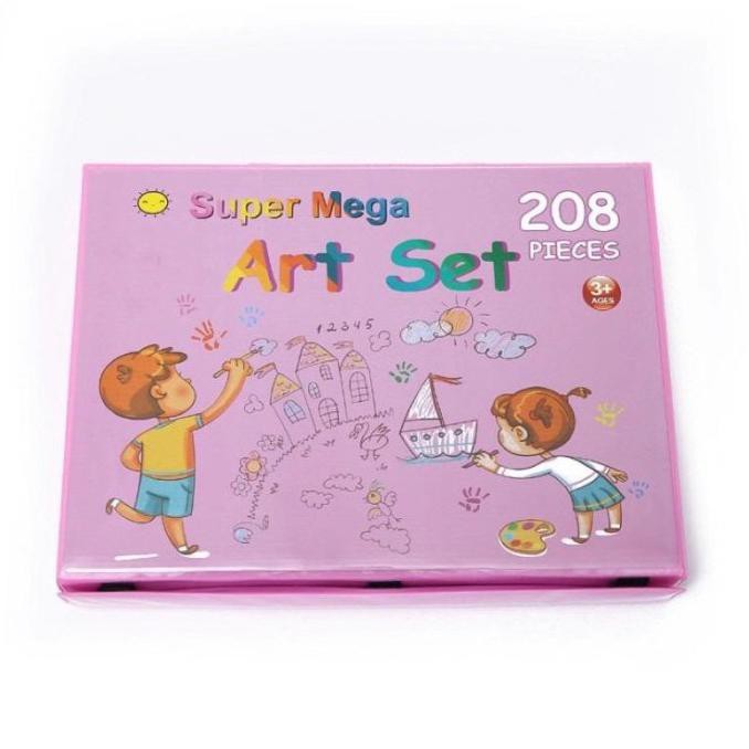

(PERALATAN MENGGAMBAR) ALAT LUKIS SET 208PCS CRAYON OIL PASTE PENSIL WARNA PENSIL WARNA CAIR - MERAH
