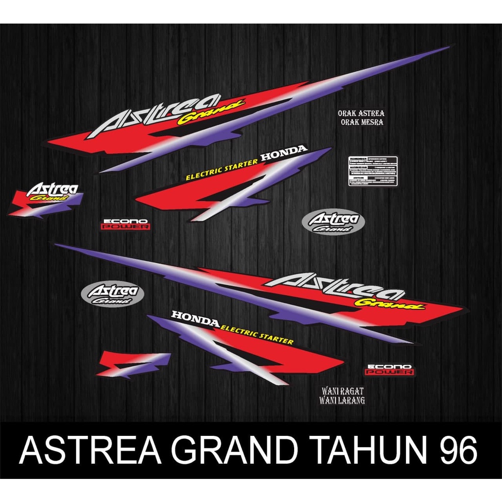 STIKER STRIPING VARIASI ASTREA GRAND TAHUN 96