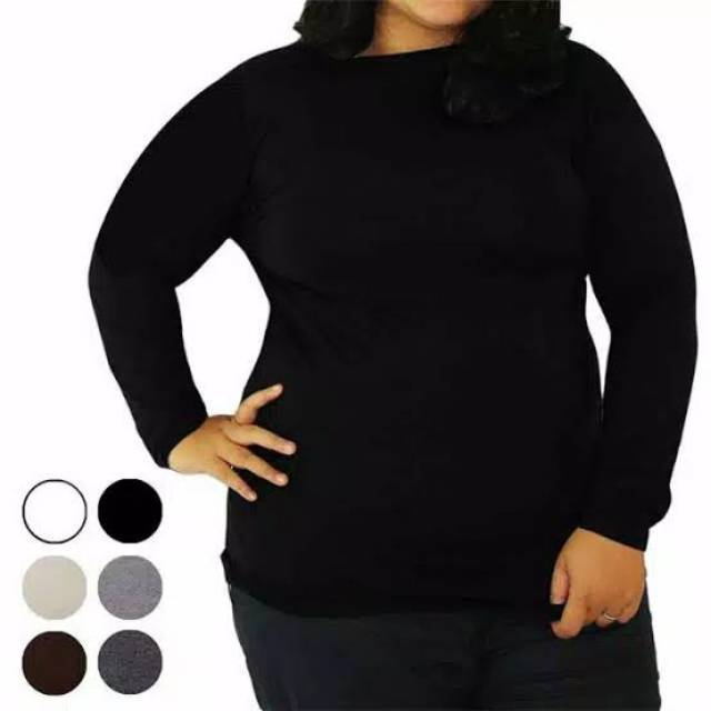 Manset atasan wanita jumbo bahan kaos fit to XXXL