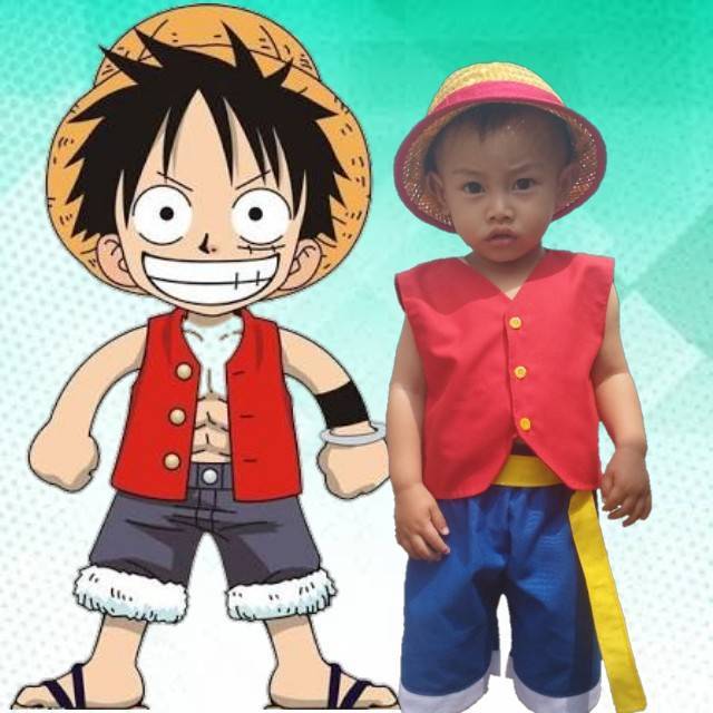 Kostum luffy one piece/one piece/kostum anak