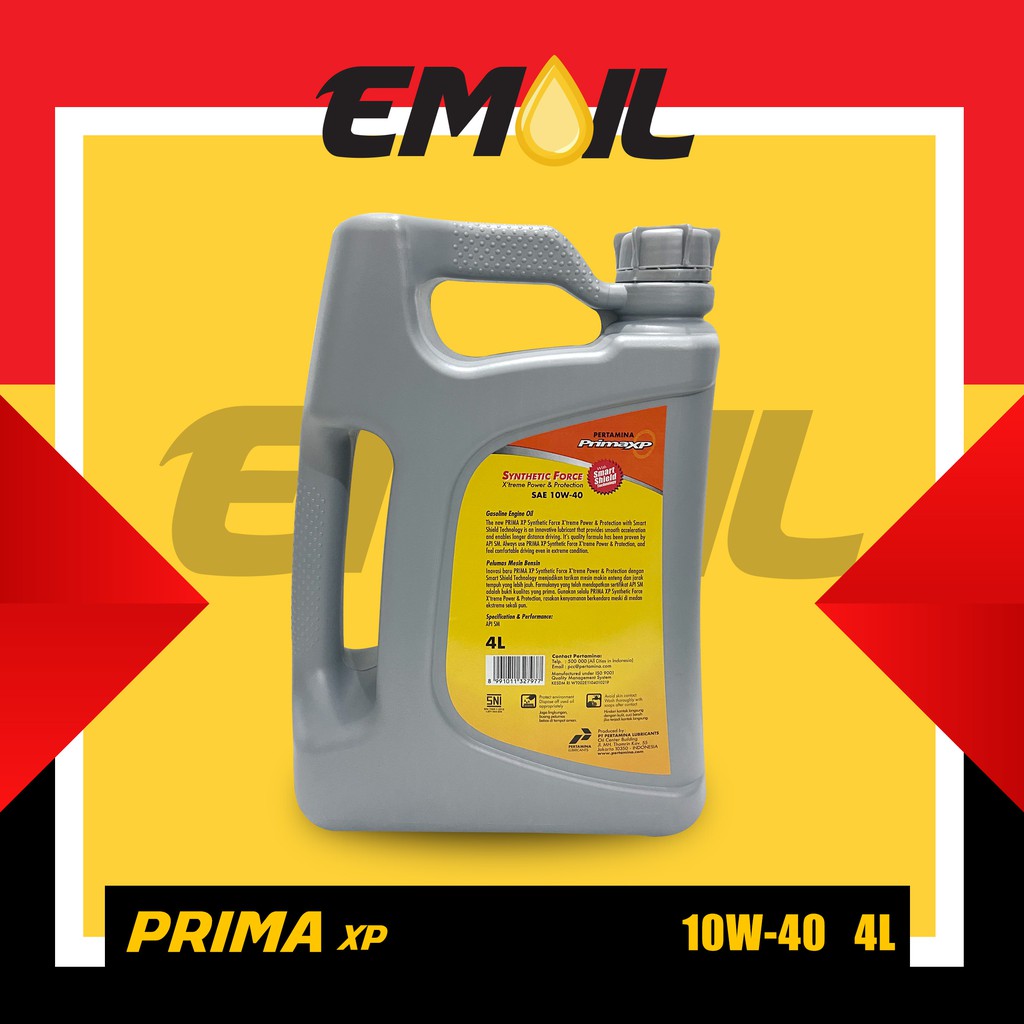 OLI PERTAMINA PRIMA XP SAE 10w-40 galon 4 liter