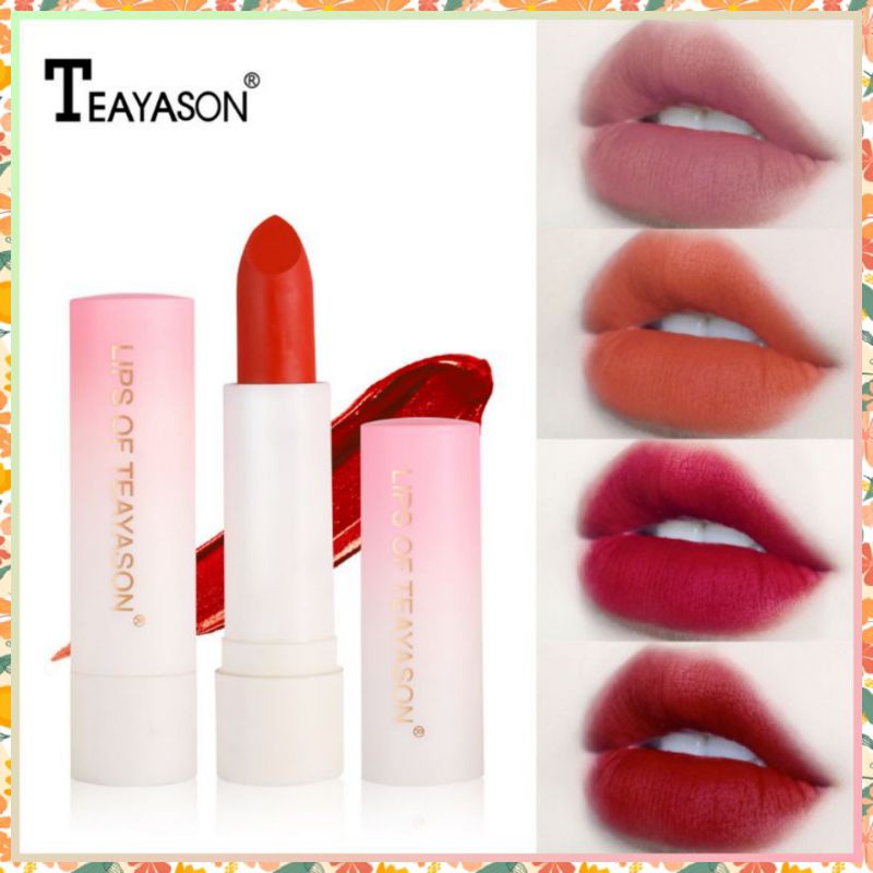 Matte Velvet Texture Lip Gloss TEAYASON Original Lipstick Moisturizing Lip Tint Waterproof Terlaris