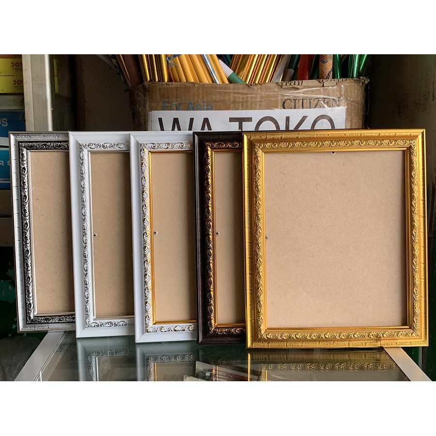 10R ( 20 x 25 cm) TANPA KACA Bingkai / Frame / Pigura foto motif / ukir berbagai warna