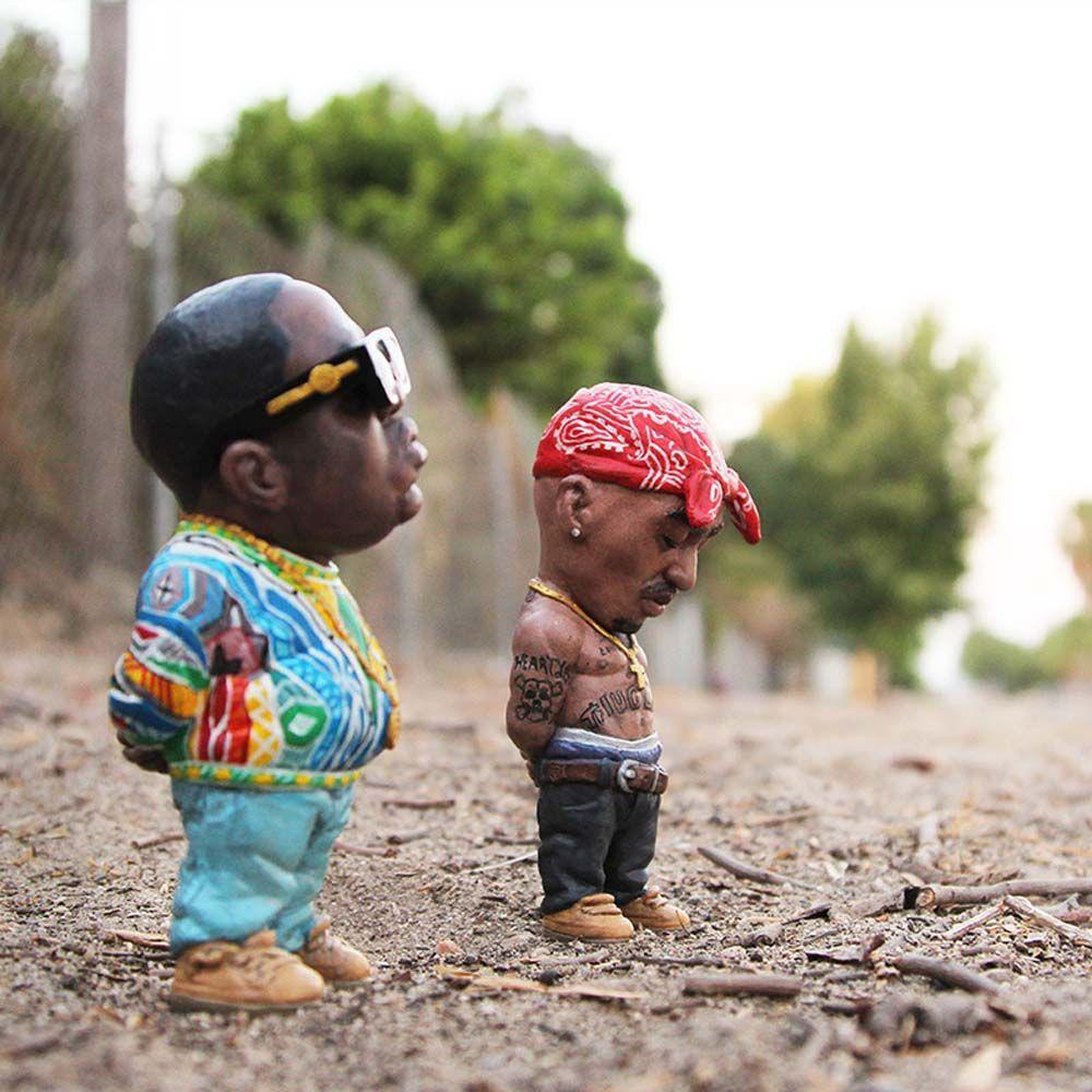 Agustin 2pac Tupac Figure Miniatur Model Kartun Figuals Dekorasi Desktop Model Mainan Aksesoris Interior Mobil Car Ornament