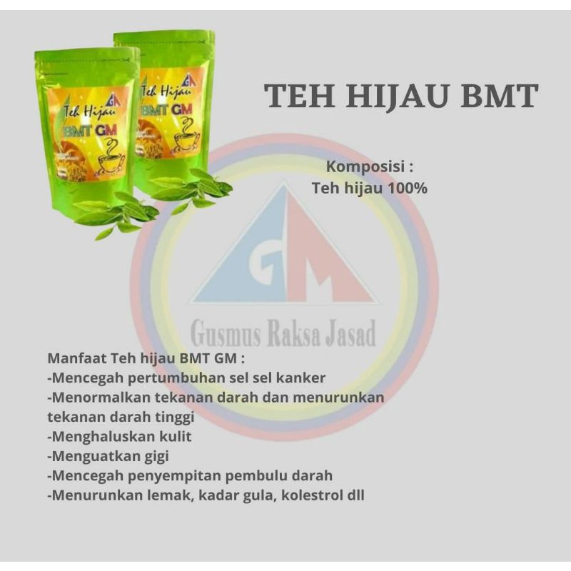 

Teh Hijau BMT / Teh Diet / Teh Herbal GM /Teh BMT GM /Teh Hijau GM/ Herbal asam urat, darah tinggi, kolesterol, gula darah