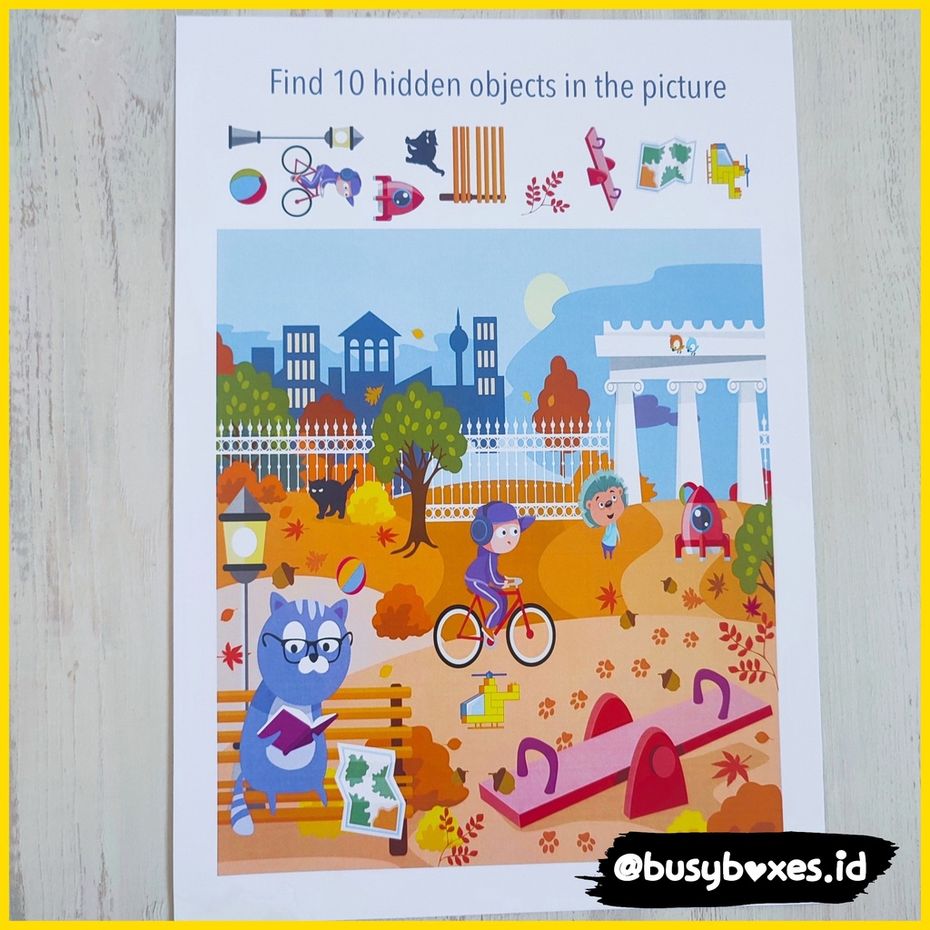 [busyboxes.id] Mainan Edukasi Wipe And Clean mencari obyek montessori i spy seri  holiday