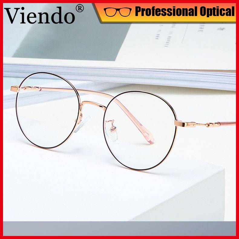 Viendo Kacamata Anti Radiasi Photocromic Minus Plus Besi Bulat Frame