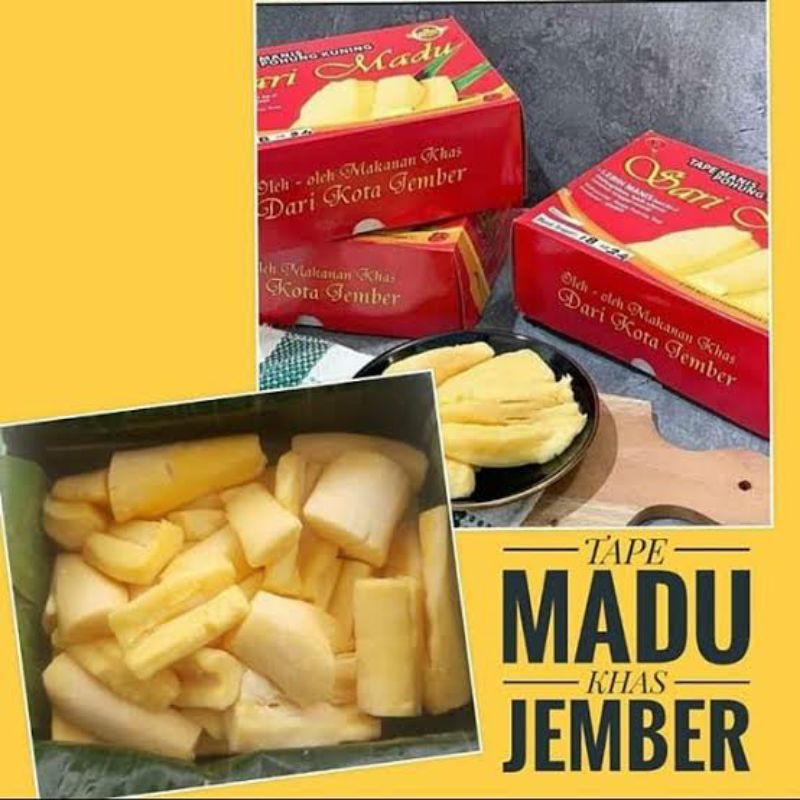 

Tape Singkong Kuning Manis Sari Madu Oleh-oleh khas Jember 600gr 100% HALAL