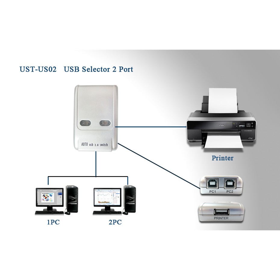 Auto Switch Printer USB 2 Port