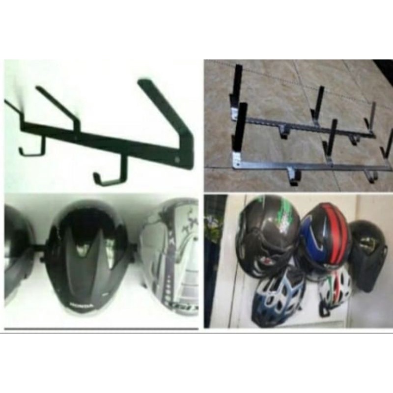 Jual Gantungan Helm Besi Full Coating Cantolan Jaket Dinding Gantungan