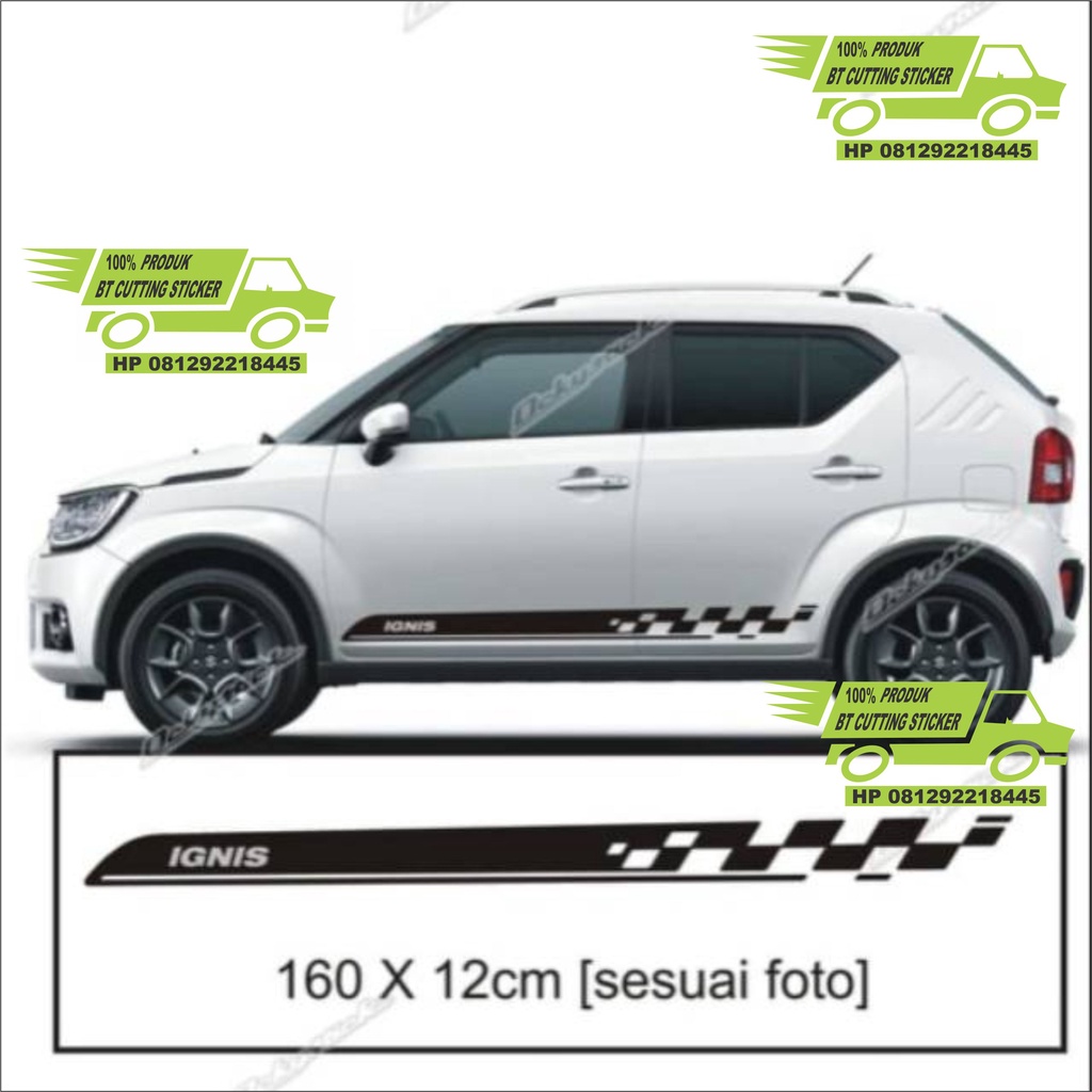 Stiker cutting sticker mobil suzuki ignis sticker list body striping mobil decal suzuki