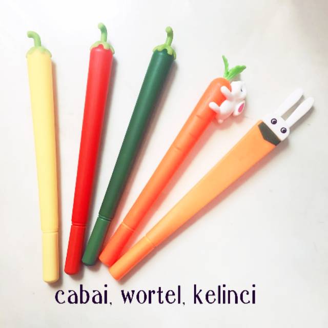 

PULPEN FANCY / PULPEN GEL KARAKTER CABAI, WORTEL