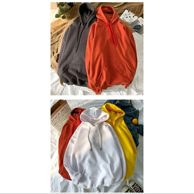 (Bisa COD) Hoodie Polos Sweater Jaket Polos Termurah PRIA WANITA