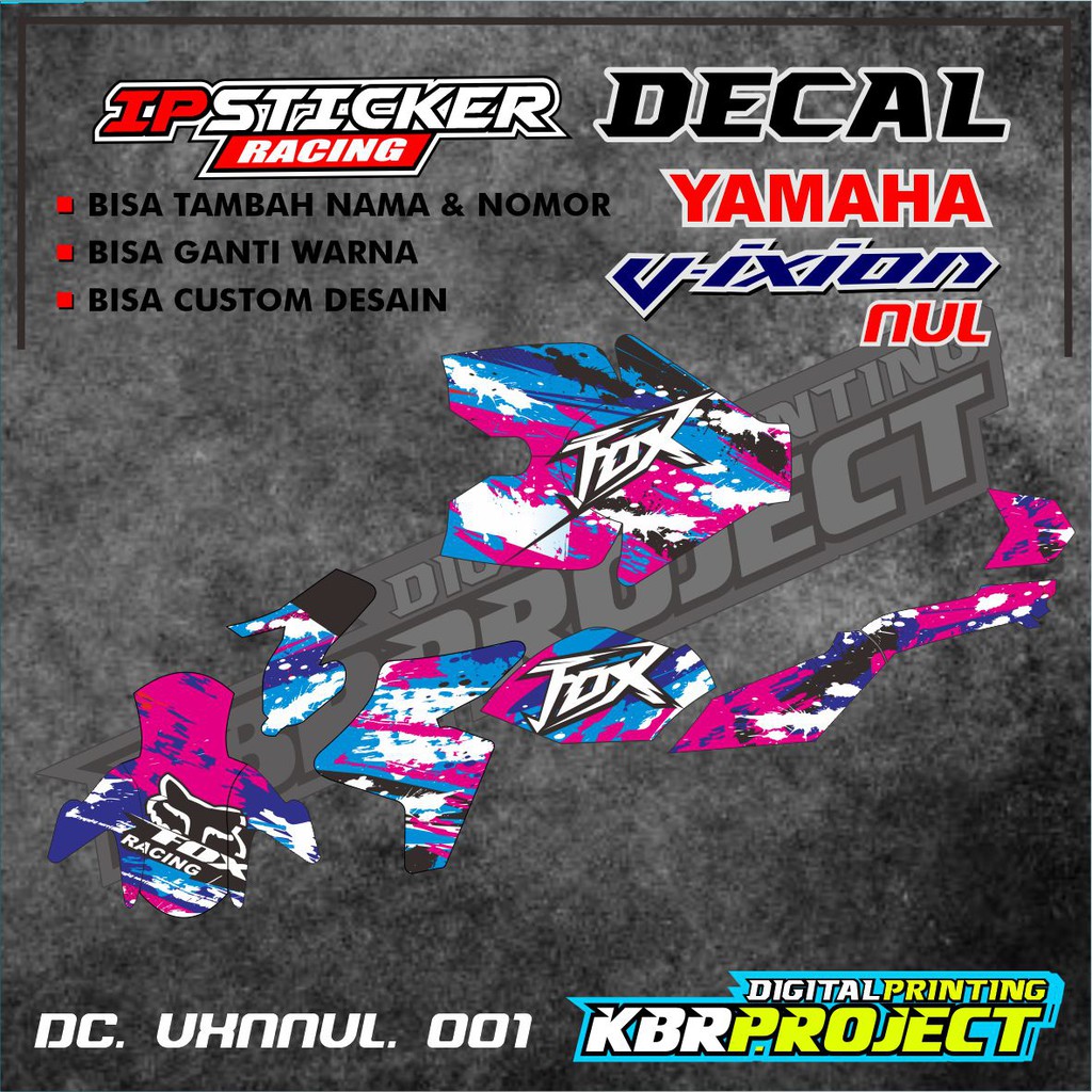 VIXION NVL Decal Sticker - Decal stiker Full Body VIXION NVL ip. 001 BISA CUSTOM