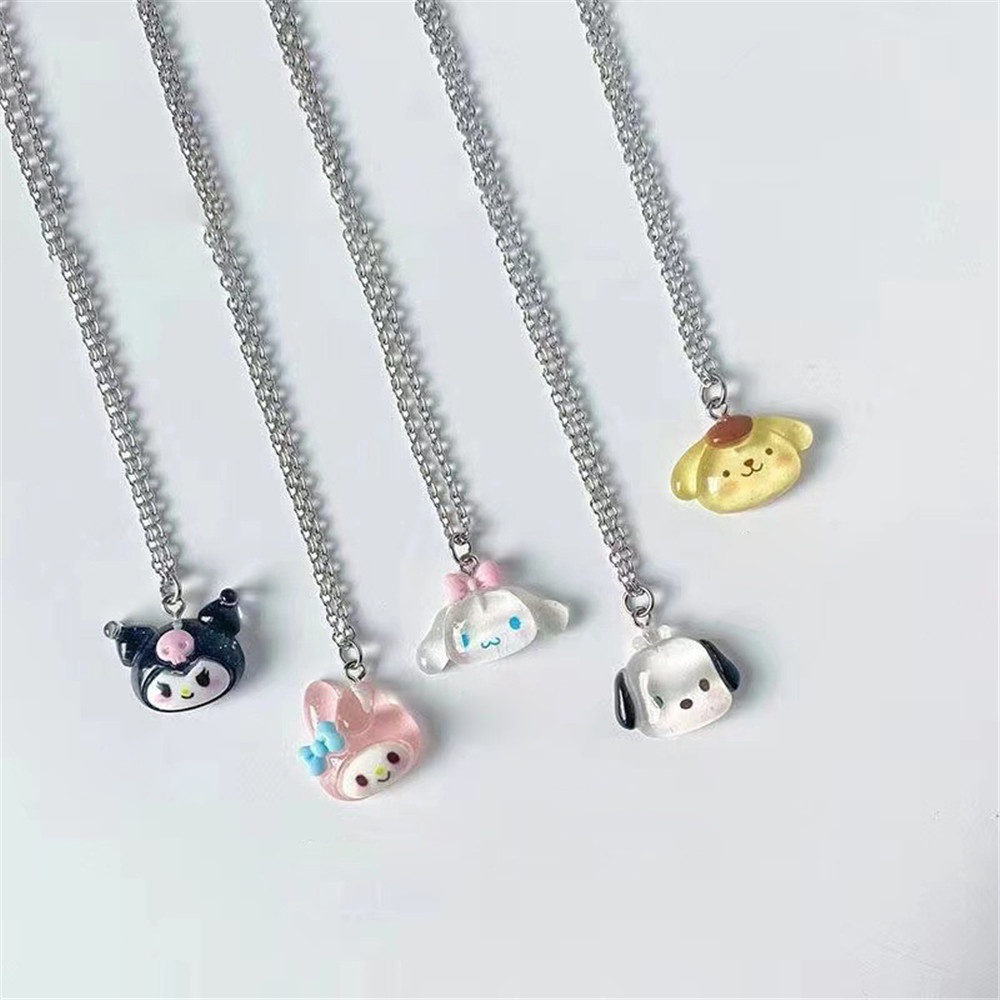 【COD Tangding】Sanrio Kalung Rantai Dengan Liontin Kartun Anjing Laurel Instagram Untuk Wanita