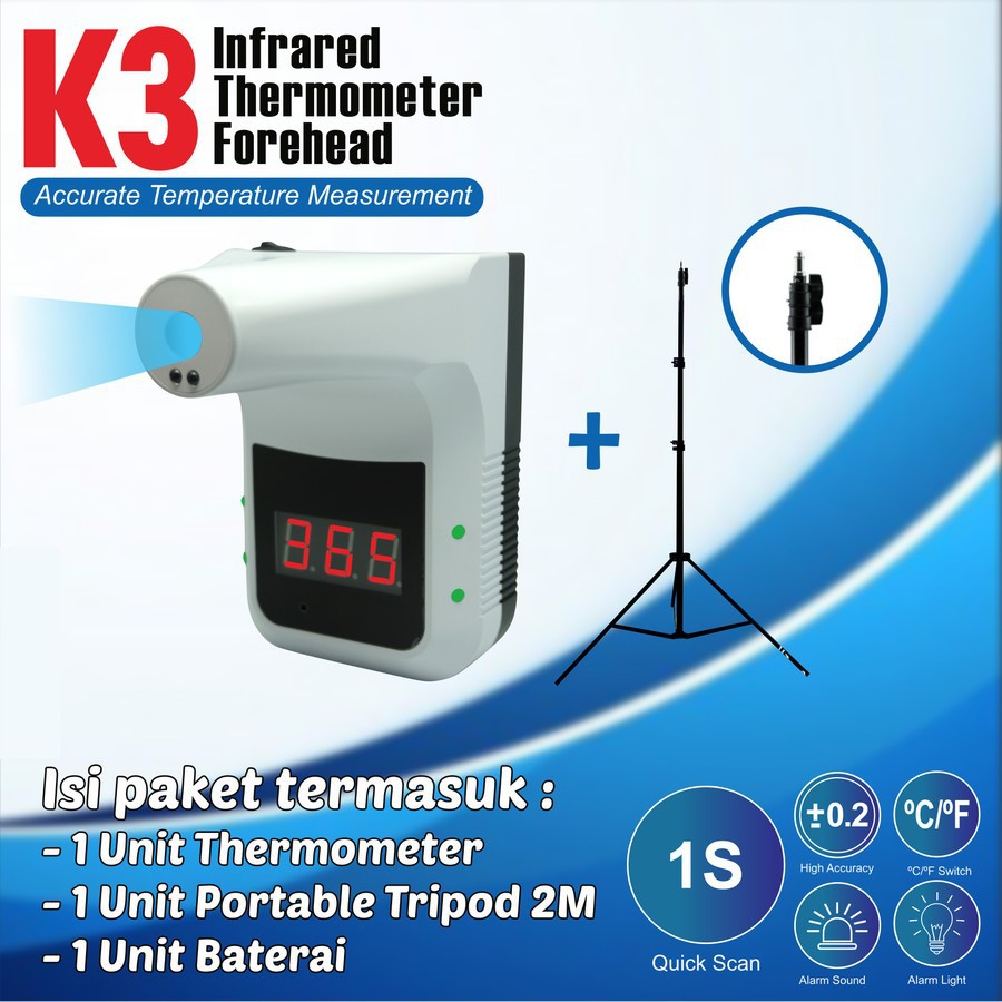 Termometer K3 Thermometer infrared non contact Paket Tripod