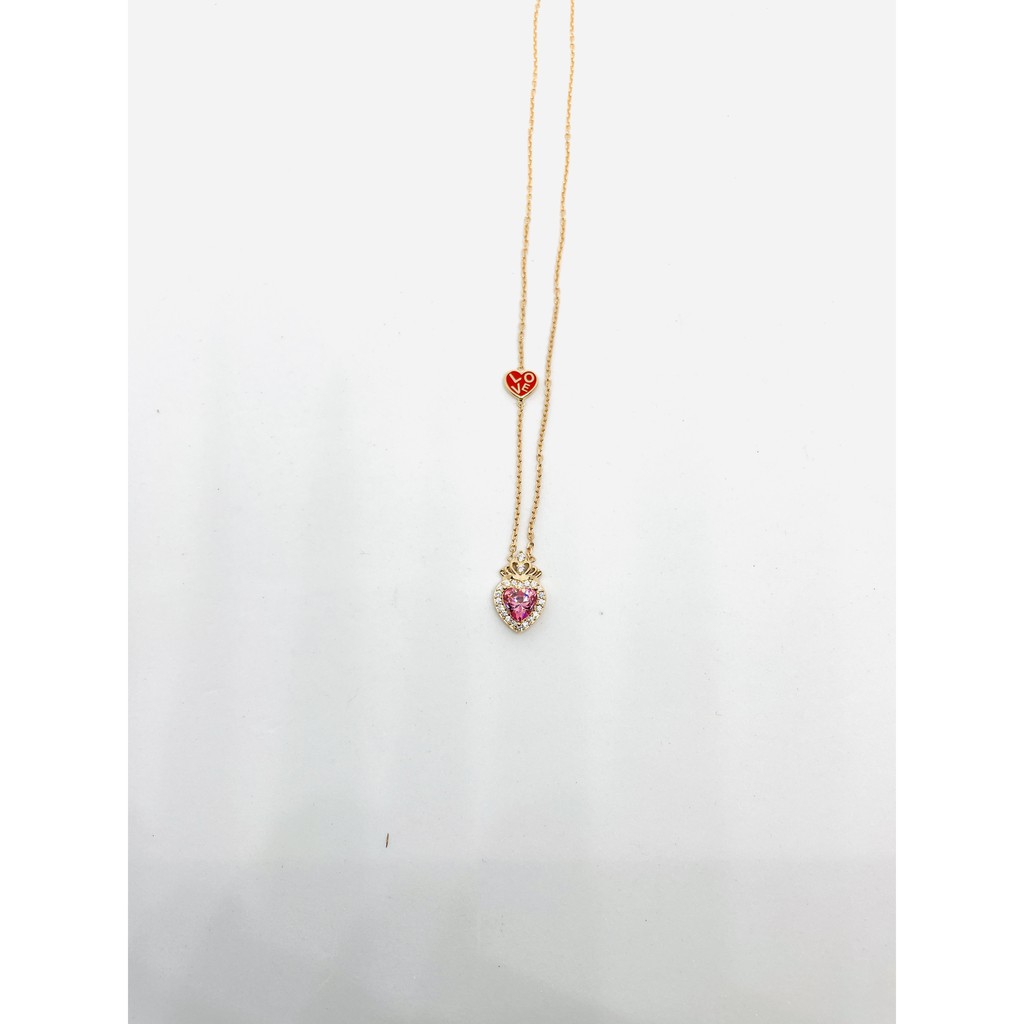 Kalung emas asli kadar 375 liontin love