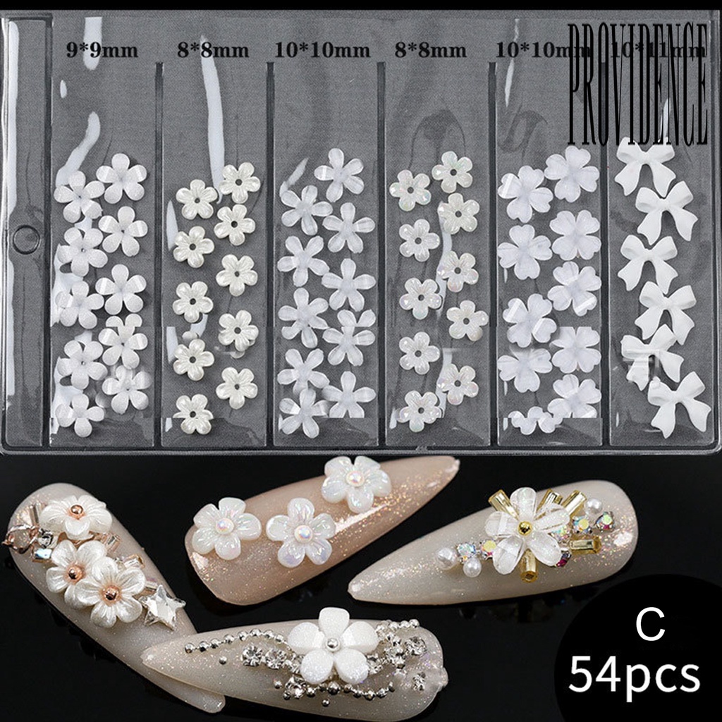 Providence 1 Kantong Hiasan Kuku Nail Art DIY Bentuk Pita Plastik Efek Visual Berkilau