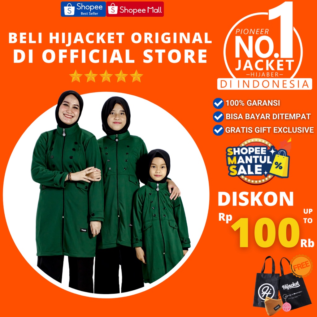 ✅Beli 1 Bundling 3✅Hijacket Original ARSHILA and KIDS Series Jacket Hijaber Jaket Wanita Muslimah Azmi Hijab No 1 Indonesia Hijaket Jaket Hijab Hijaber Tebal Hangat Premium Jaket Musim Dingin