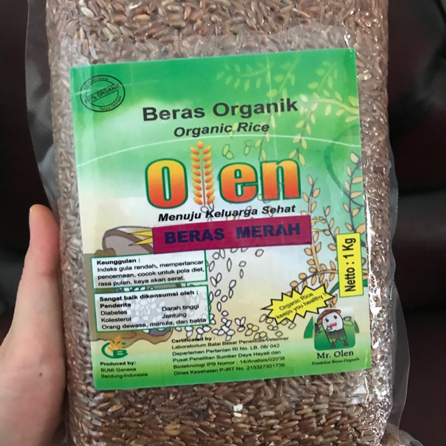 

Beras merah / beras hitam / beras mix organik merk olen 1kg