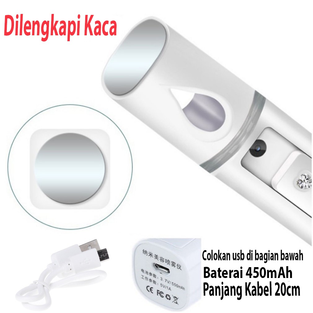 Nano Spray Perawatan Wajah USB Mist Disinfectant Sprayer Pelembab Wajah Handy Air Sanitizer Fogger