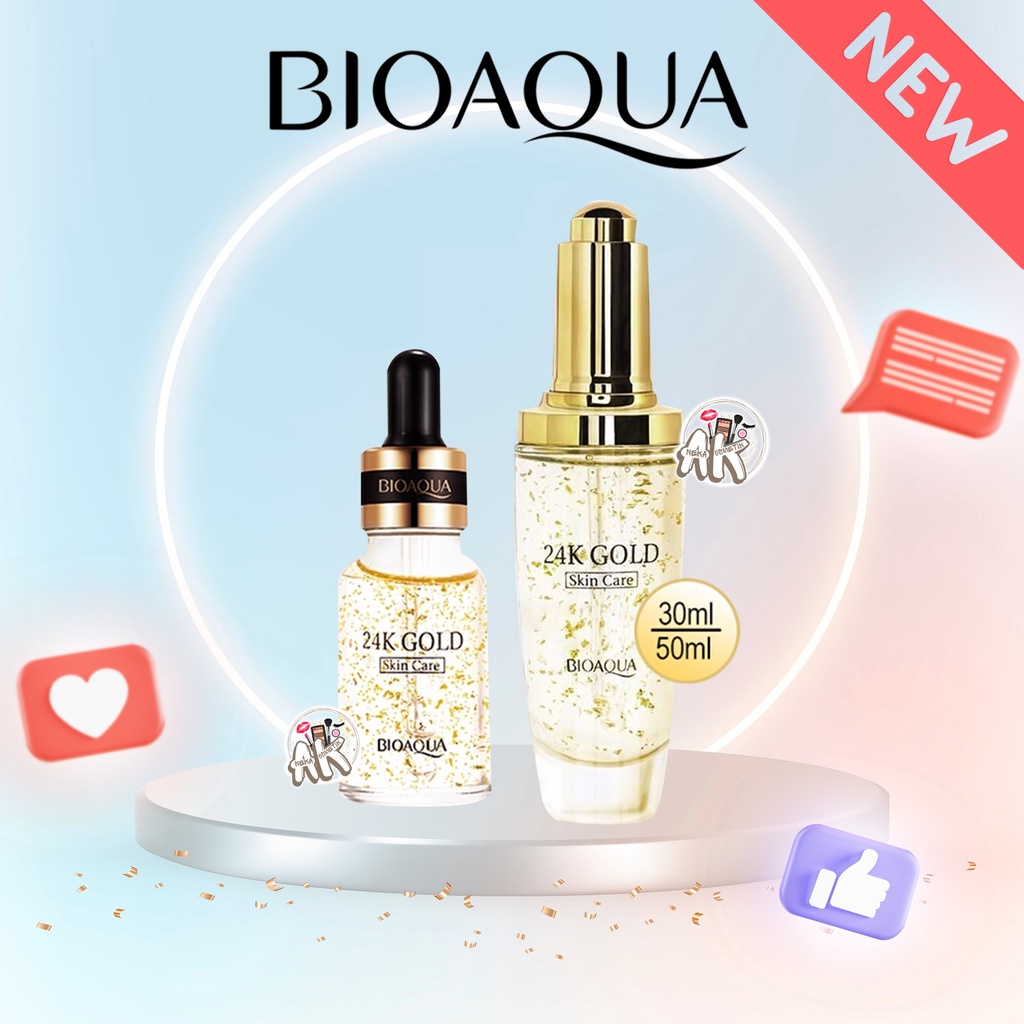 Jual BIOAQUA ESSENCE FACE SERUM GOLD 24K (30-50ML) | Shopee Indonesia