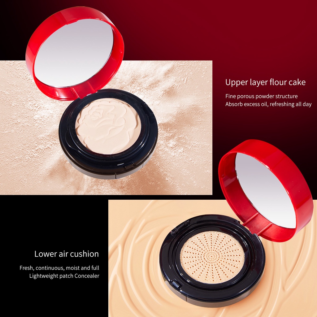 MEIDIAN SMOOTH BASE LIQUID AIR CUSHION COMBINATION BB CC CREAM DELICATE SILKY MOISTURIZING BRIGHTENING