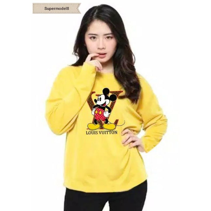 Kaos Lengan Panjang/ Kaos Sweatshirt / Atasan Wanita / Atasan Wanita Lengan Panjang / Atasan