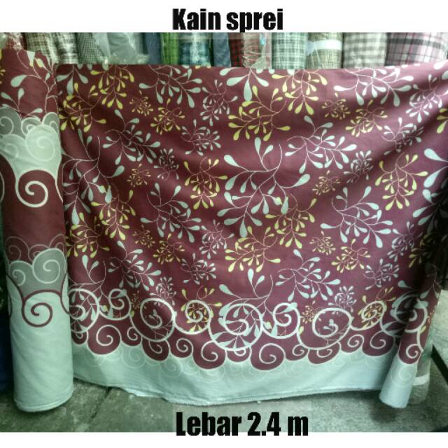 BAHAN KAIN SPREI MOTIF ABSTRACT ABSTRAK BUNGA cloud awan METERAN gulungan / SPREI VINTAGE METERAN