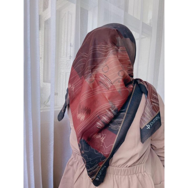 HIJAB KERUDUNG SEGI EMPAT PREMIUM LE MOTIF NADIRA by JOURNEY SCARVES JILBAB ORI BESTSELLER JP