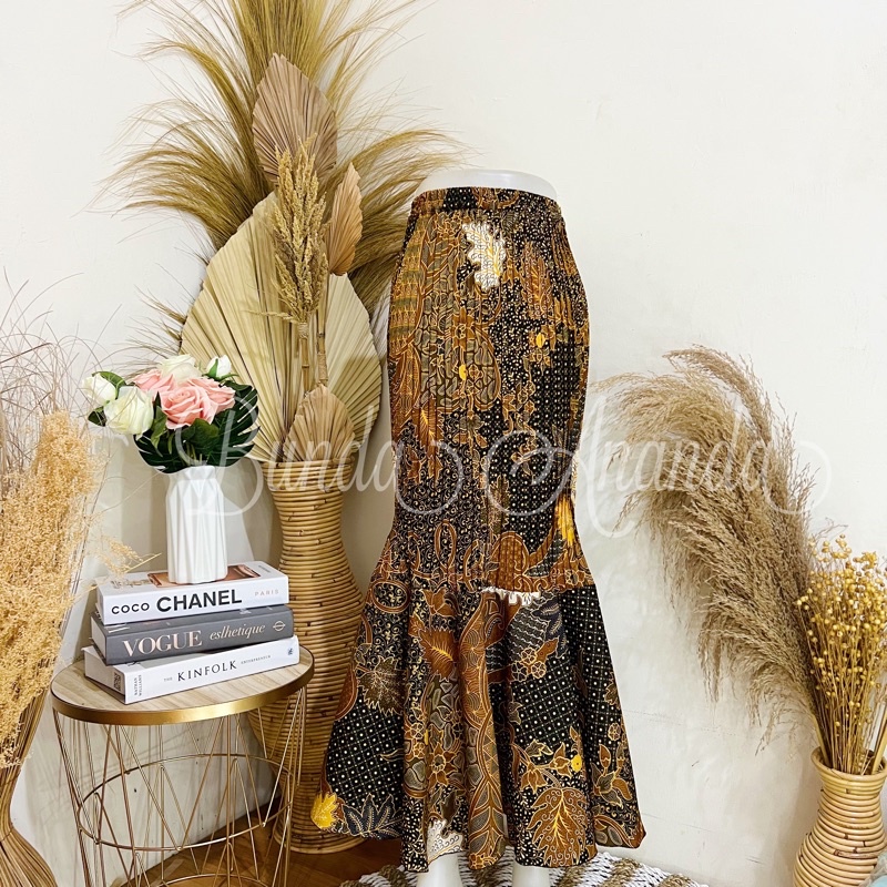 Rok Batik Plisket Duyung-Selena Gold